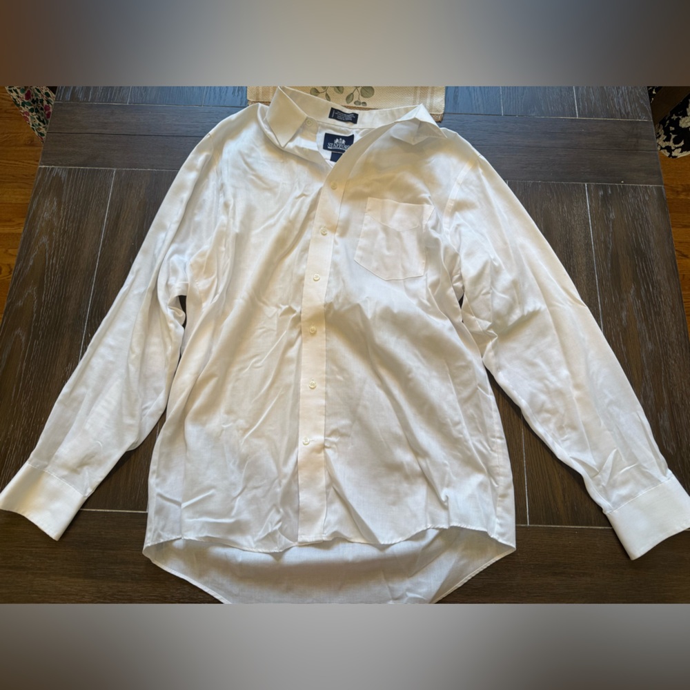 Stafford Ivory Wrinkle-Free Shirt